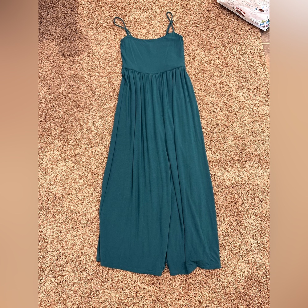 Aritzia Teal wide leg Jumpsuit